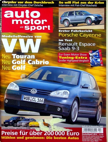 Deckblatt Auto Motor und Sport (24/2002)